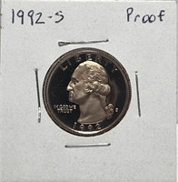1992-S Washington Quarter Copper Nickel Proof