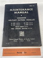 Canadian Military Pattern Vehicles Maintenance