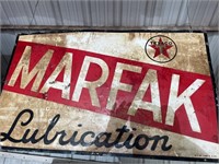 Texaco Marfak Lubrication sign dated 4/46