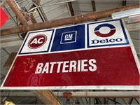 GM AC Delco Battery sign self framing