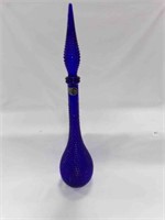 22" Tall Rossini Genuine Empoli Glass Cobalt Blue