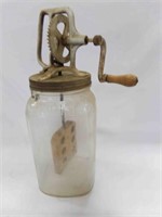 15" Tall H & H Crystalvac Manual Butter Churn