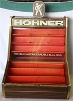 Vintage Hohner Harmonica POS Display Case