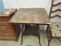 ANTIQUE BALL & CLAW FOOT PARLOUR TABLE
