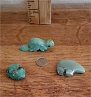 Turquoise figurines