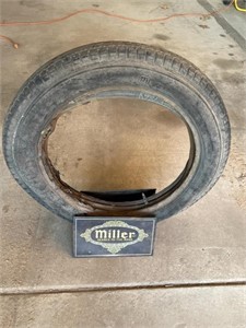 Vintage Miller Tires advertising display stand