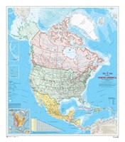North America Wall Map - Atlas of Canada - 34" x 3