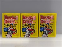(3) Packs 1989 Baseball Greats Swell