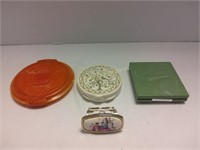 (3) Compacts-1 Celluloid & Lip View