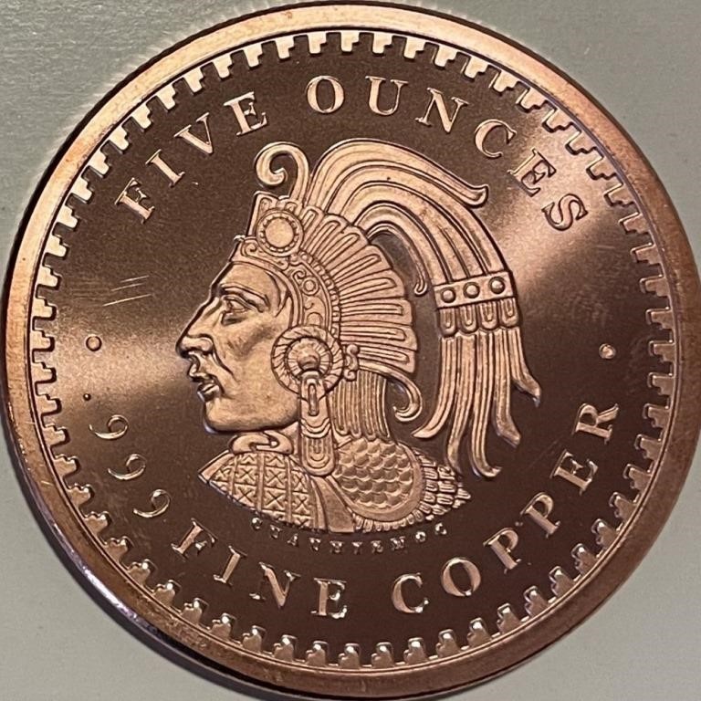 5 Copper Oz. Art Bar - Mesoamerican Theme