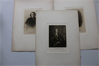 3- Antique Engravings Signed