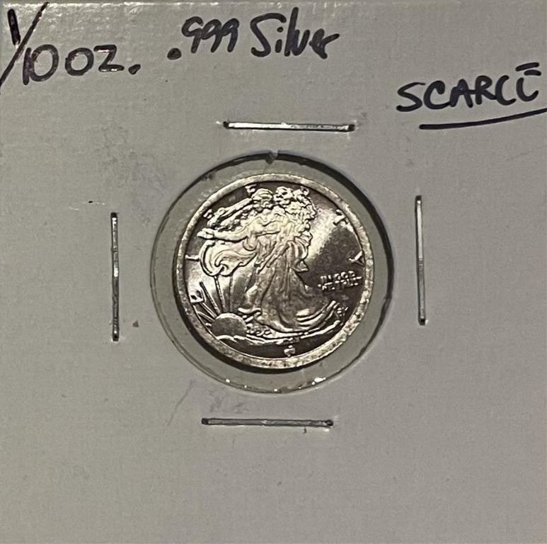 1/10 Troy Oz. Silver Art Bar