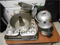 Large Lot of Baking Pans and Cookware