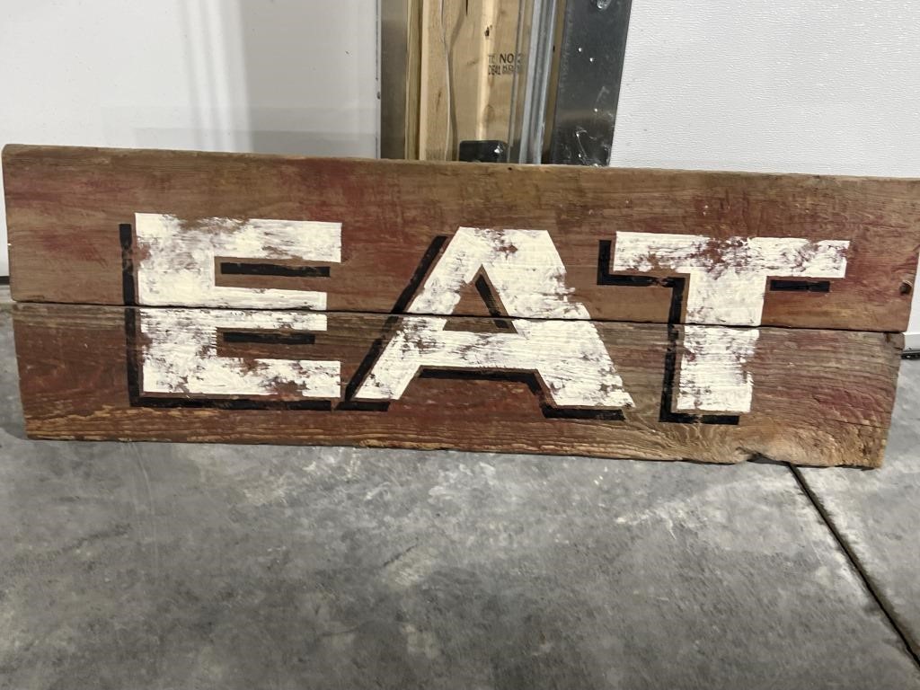 Hand painted Barnwood each sign 13" x 37 1/2" x 1"