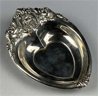 76.4g Solid Sterling Silver Heart Tray