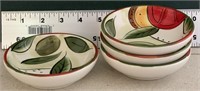 Set of 4 Pampered Chef Small 4" Oil Dipping Bowls