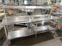 100” X 30” X 56” Stainless Work Table