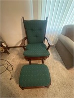 rocking chair and foot stool