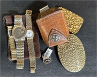 Mens Watches Belt Buckles and Phone Holster