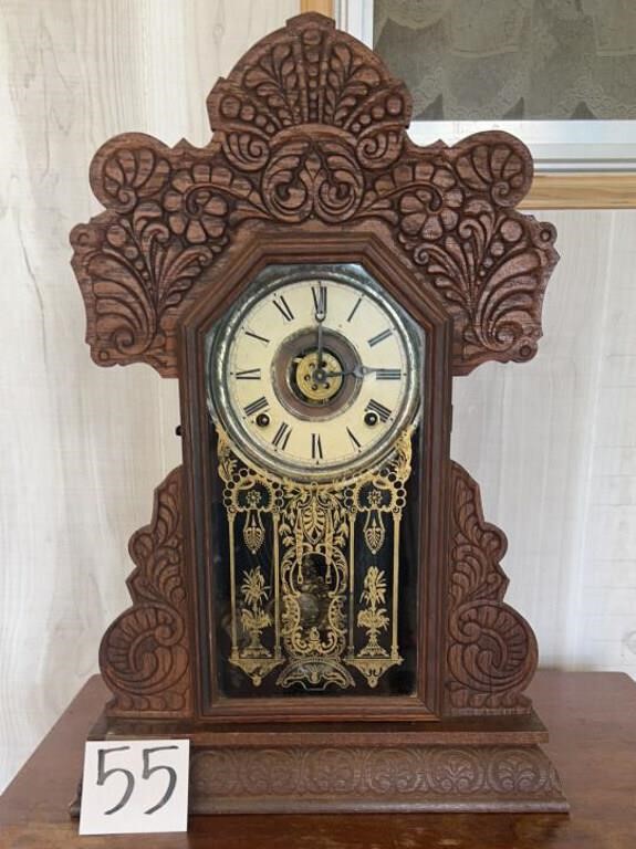 Kitchen Clock, Dark Wood, Chimes