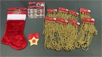 Christmas Lot Gold Bead Garland Rescue Center