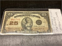 Dominion of Canada $.25 bill 1923