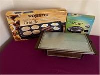 Presto Griddle, Salton Chafing Dish with Drawer +