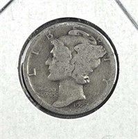 1927-S Mercury Silver Dime, US 10c Coin