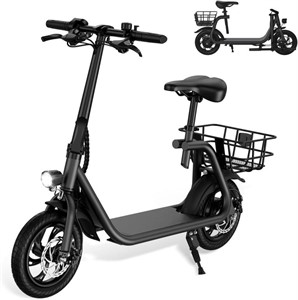 Electric Scooter Adults with Seat, Black
