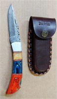 STAUER FOLDING KNIFE W/ ENGRAVED BLADE