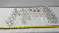 Shot glasses including Princess House, Anchor