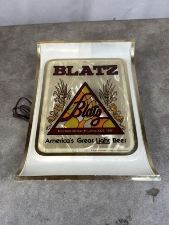 Vintage Blatz beer light up sign