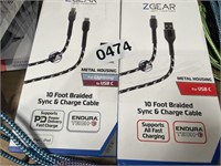 ZGEAR CHARGE CABLES 2PK