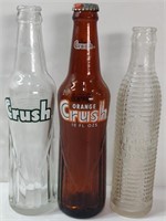 3 Bottles incl. 1922 Orange Crush Bottles