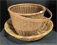 Large Sweetgrass Gathering Basket, Wicker Basket.