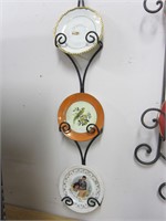 2 WALL PLATE RACKS WITH COLLECTIBLE PLATES