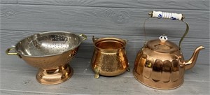 Copper & Porcelain Kitchenware Items