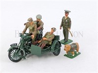(6 PC) LEAD SOLDIER W/ MOTORCYCLE