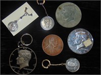 Lot of Presidential Medallions & Key Chains