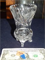 Cut Crystal Vase 6" T