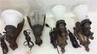 4 Wall Hanging Light Fixture Sconces