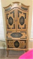 Stenciled Drop Front Secretary with Hutch