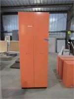 Orange Metal Cabinet 30wx84hx24D