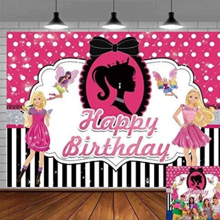 New Barbie Party Backdrop Barbie Girl