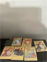 Gold metal Pokémon card lot