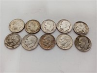 Roosevelt Silver Dime Lot of 10