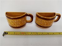 Pair of Ceramic Half Cups