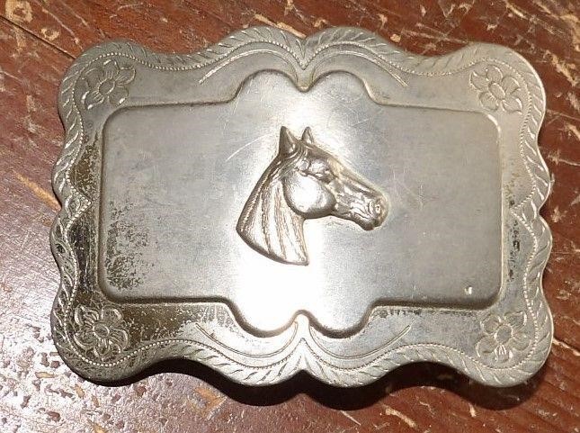 Vintage Metal Horse Head Belt Buckle