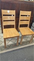 Wood Ladder back chairs