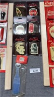 Coca-Cola magnets, and bottle opener
